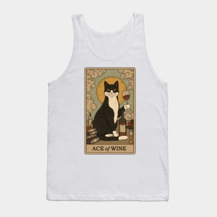 Ace of Wine - Cats Tarot Tank Top